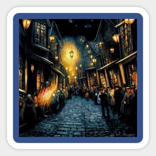 Starry Night in Diagon Alley Sticker